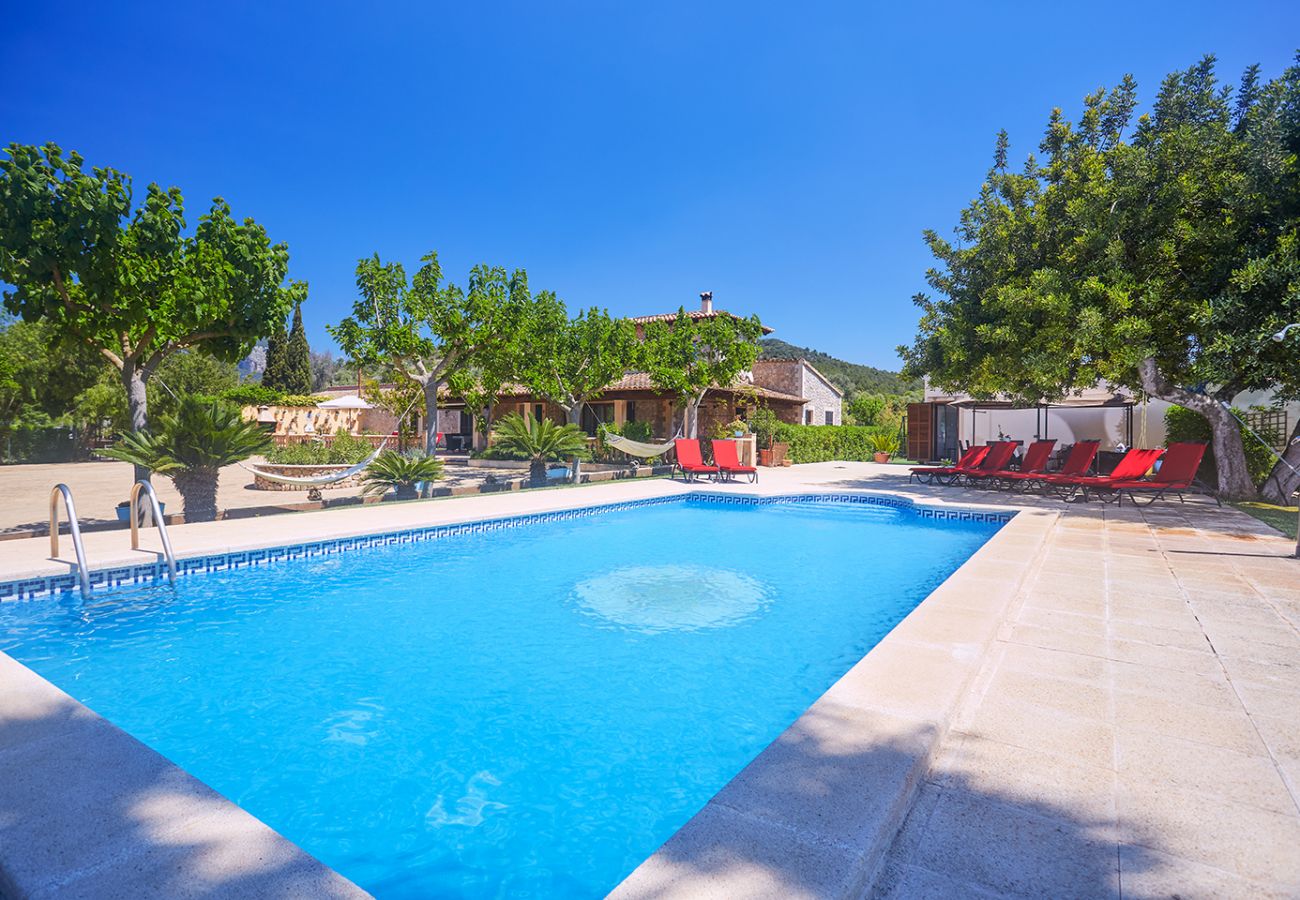 Holiday villa pool shadow Majorca