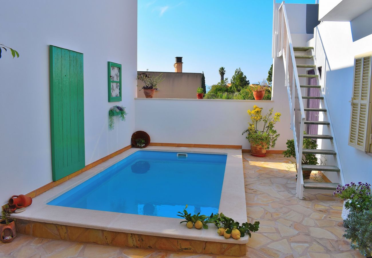 Дом на Santa Margalida - Can Cantino 213 fantástica casa de pueblo con piscina privada, aire acondicionado, terraza, barbacoa y WiFi