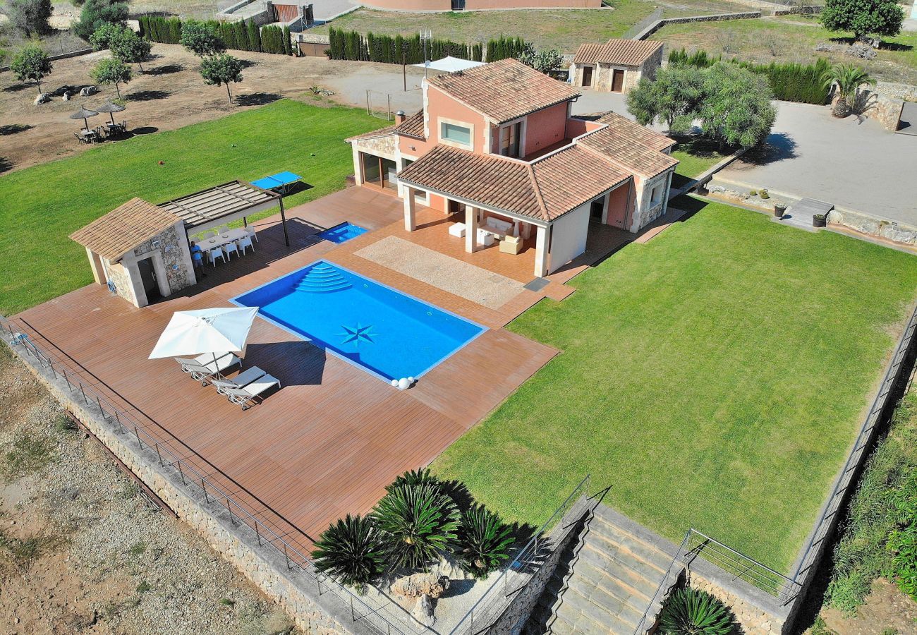 Вилла на Muro - Son Morei de les Penyes 007 lujosa villa con piscina privada, jacuzzi, ping pong, barbacoa y aire acondicionado