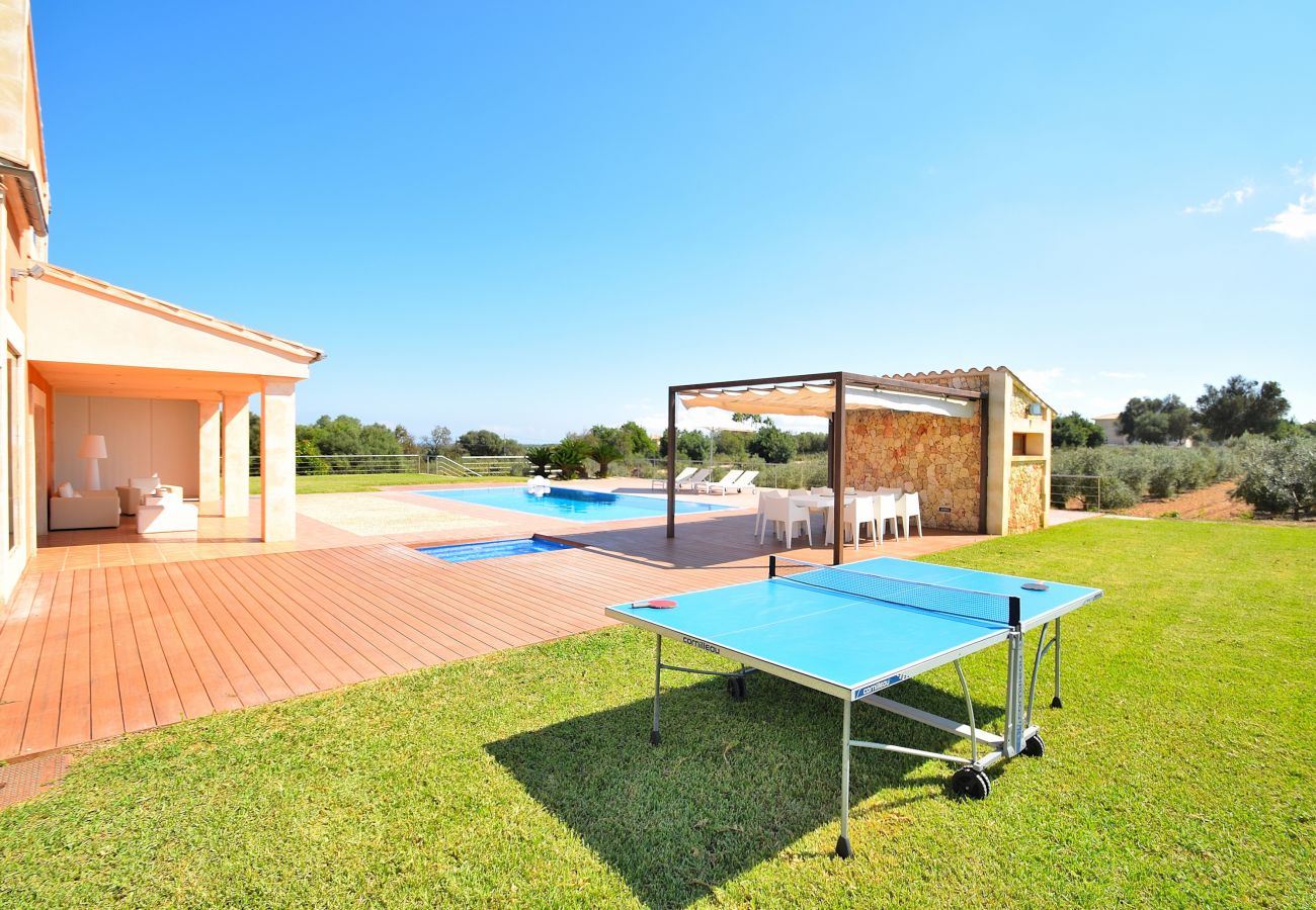 Вилла на Muro - Son Morei de les Penyes 007 lujosa villa con piscina privada, jacuzzi, ping pong, barbacoa y aire acondicionado